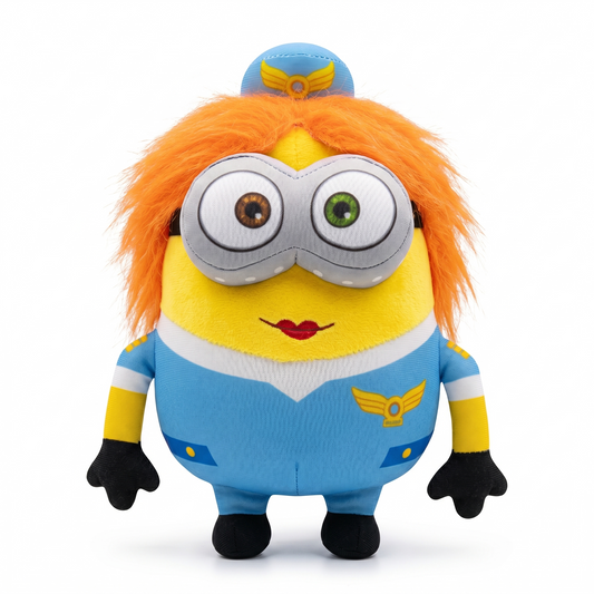 Bella the Pilot Plush Toy – Cute Yellow Cartoon Soft Stuffed Doll for Kids, Cuddly Soft Toy Gift for Babies & Children