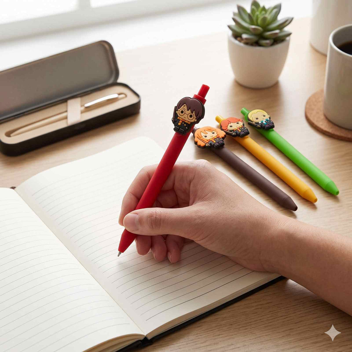 Harry Potter Pen Set of 4 | Blue Ink Character Ball Pens | COD Not Available