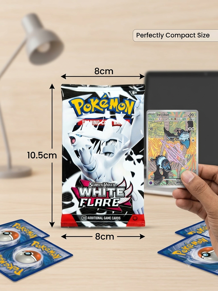 Pokémon Trading Cards Pack – 10 Collectible Holographic Character Cards for Kids