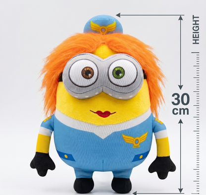 Bella the Pilot Plush Toy – Cute Yellow Cartoon Soft Stuffed Doll for Kids, Cuddly Soft Toy Gift for Babies & Children
