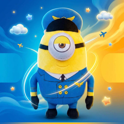 Captain OneEye Buddy Plush Toy – Cute Pilot Soft Toy for Kids, 35cm Stuffed Doll, Soft & Huggable Gift for Boys, Girls & Babies