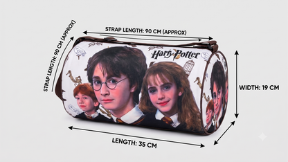 Harry Potter Duffle Bag for Kids Boys & Girls | Travel Gym Overnight Bag | Adjustable Shoulder Strap | 35 x 19 cm