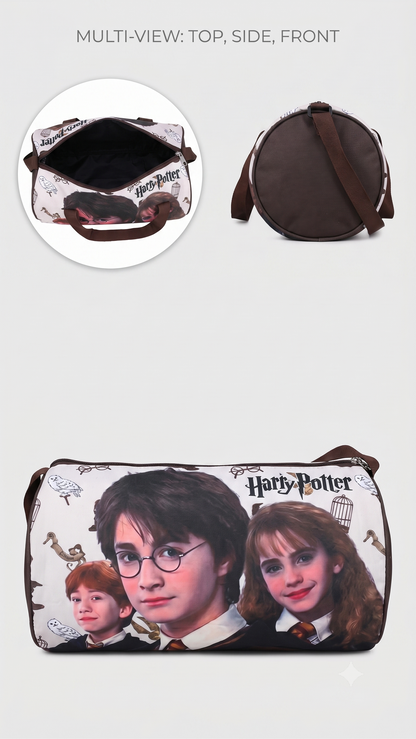 Harry Potter Duffle Bag for Kids Boys & Girls | Travel Gym Overnight Bag | Adjustable Shoulder Strap | 35 x 19 cm
