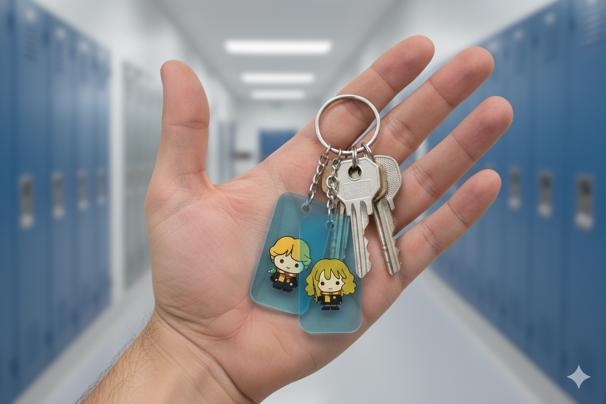Harry Potter & Dobby Cartoon Keychain Set | Cute Anime Character Key Ring | Lightweight Acrylic Key Holder for Bags, Car Keys & Gifts (Set of 2)