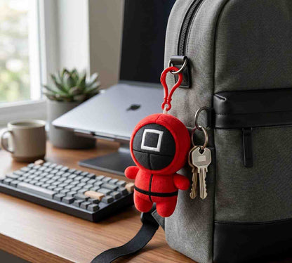 Riko the Red Guard Plush Keychain – Cute Mini Soft Toy Keyring | Backpack Charm | Gift for Kids & Fans(19CM)