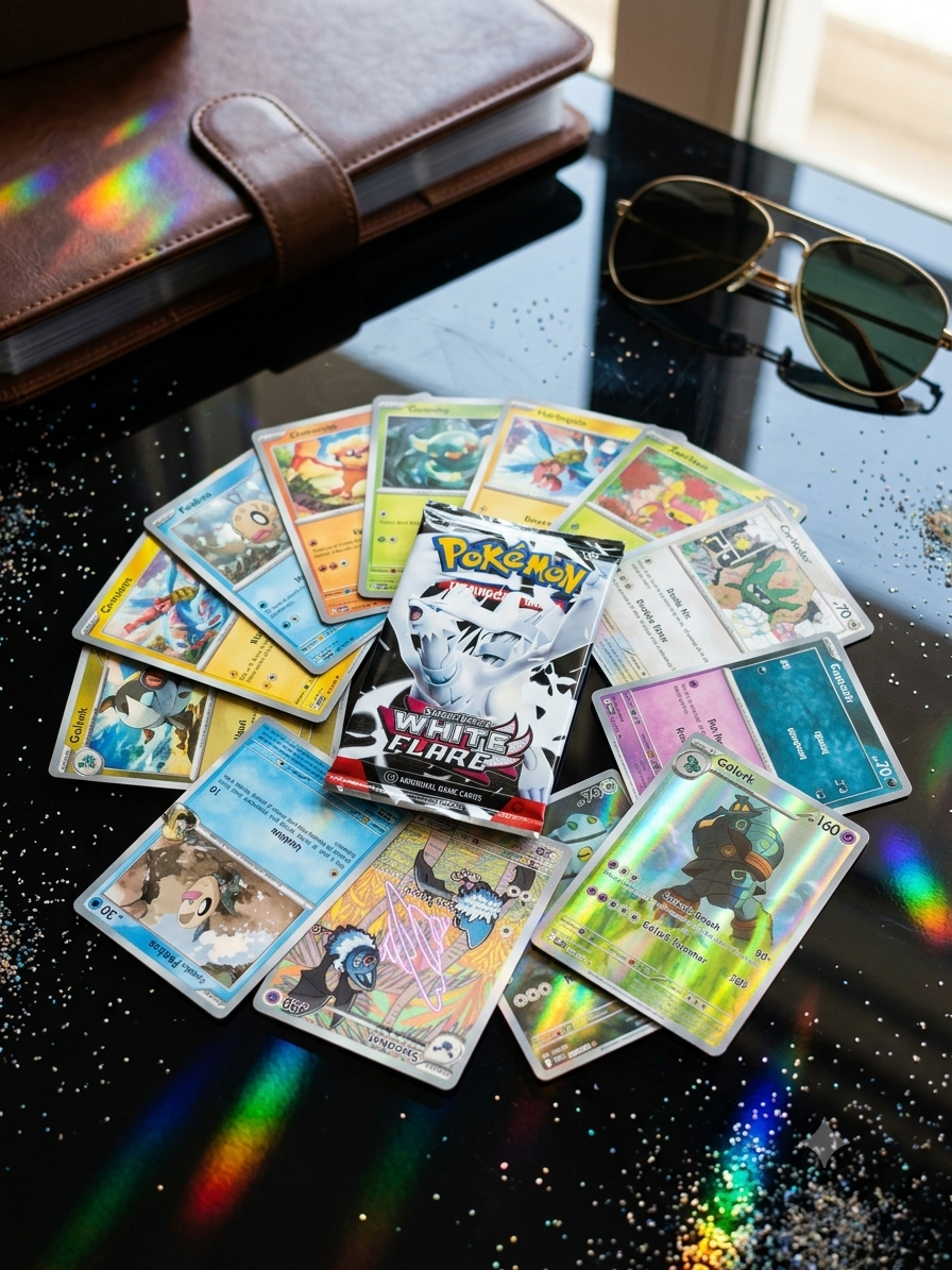Pokémon Trading Cards Pack – 10 Collectible Holographic Character Cards for Kids