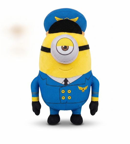 Captain OneEye Buddy Plush Toy – Cute Pilot Soft Toy for Kids, 35cm Stuffed Doll, Soft & Huggable Gift for Boys, Girls & Babies