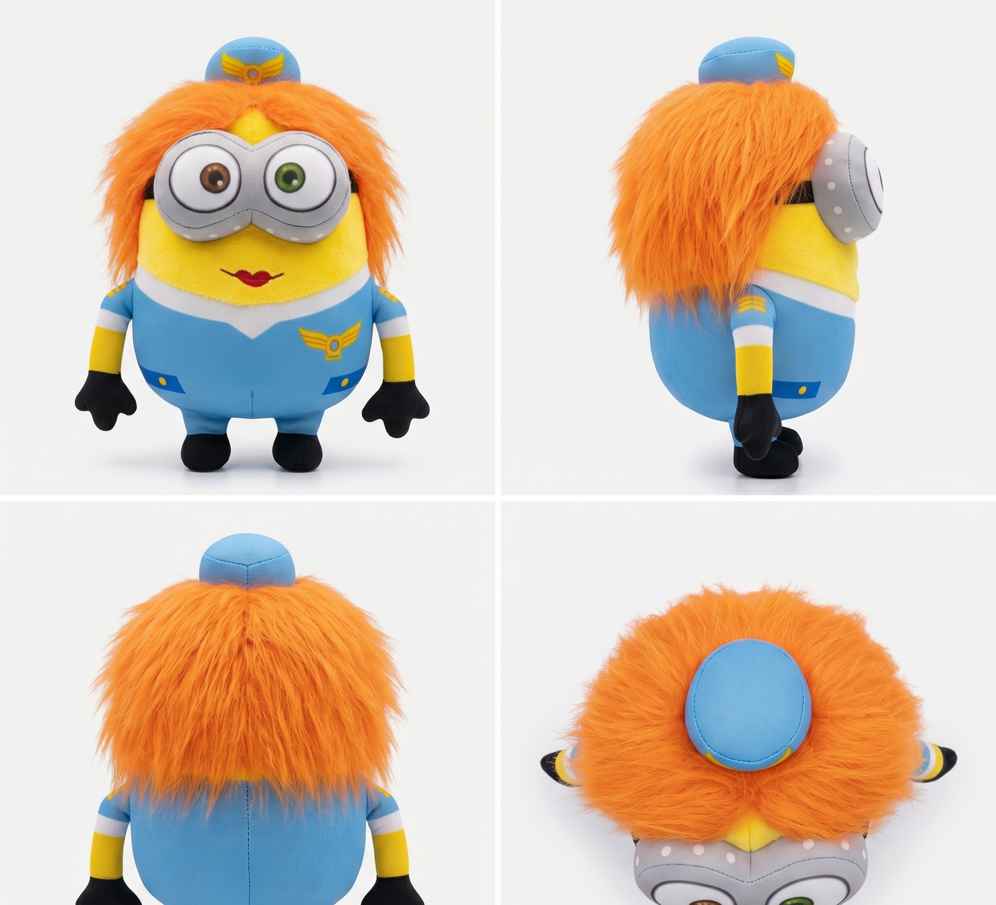 Bella the Pilot Plush Toy – Cute Yellow Cartoon Soft Stuffed Doll for Kids, Cuddly Soft Toy Gift for Babies & Children