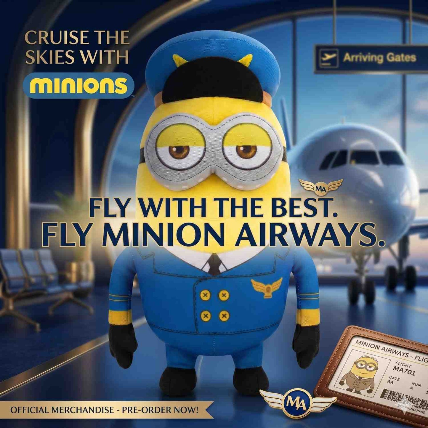 Pilot Plush Toy 1 Pc – Cute Cartoon Soft Toy for Kids, Girls & Boys, 30 cm Cuddly Stuffed Doll Gift