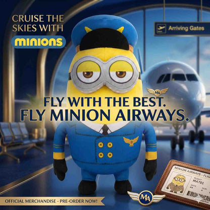 Pilot Plush Toy 1 Pc – Cute Cartoon Soft Toy for Kids, Girls & Boys, 30 cm Cuddly Stuffed Doll Gift