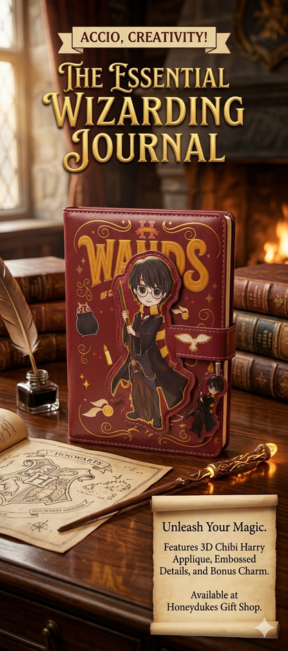 Harry Potter Inspired Diary Notebook | Cute Wizard Theme Red Journal | Premium Aesthetic Notebook (18x13 cm)