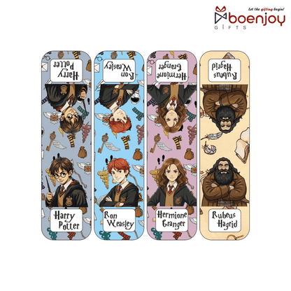 Harry Potter Bookmark Set of 10-8 Magnetic Bookmarks + 2 Paper Bookmarks for Book Lovers, (11 x 2.9 cm)