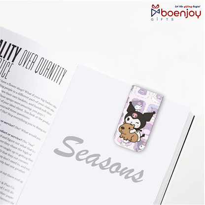 Kuromi Bookmark Set of 10-8 Magnetic Bookmarks + 2 Paper Bookmarks for Book Lovers, (11 x 2.9 cm)