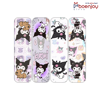 Kuromi Bookmark Set of 10-8 Magnetic Bookmarks + 2 Paper Bookmarks for Book Lovers, (11 x 2.9 cm)