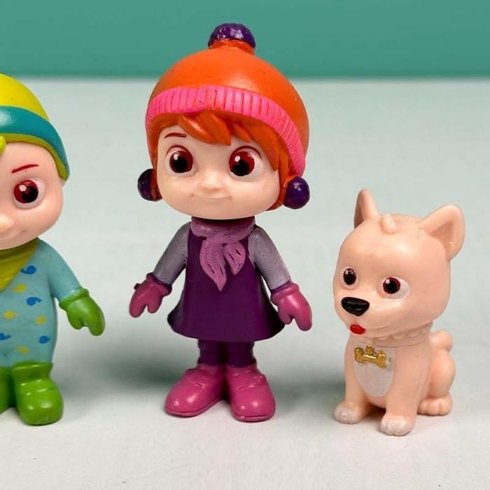 CoComelon 4-Piece Action Figure Toy Set – JJ, Cody, Nina & Bingo Dog for Kids