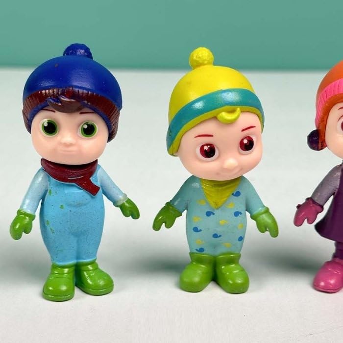 CoComelon 4-Piece Action Figure Toy Set – JJ, Cody, Nina & Bingo Dog for Kids