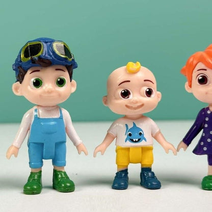 CoComelon 4-Piece Action Figure Toy Set – JJ, Cody, Nina & Bingo Dog for Kids