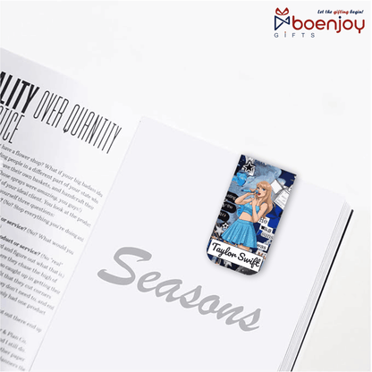 Pop Icon Bookmark Set of 10-8 Magnetic Bookmarks + 2 Paper Bookmarks for Book Lovers, (11 x 2.9 cm)