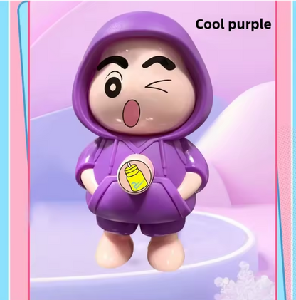 Cute Hoodie Baby Keychain Figurine – Winking & Angry Expressions | Collectible Toy & Bag Charm (Green, Purple, Yellow)