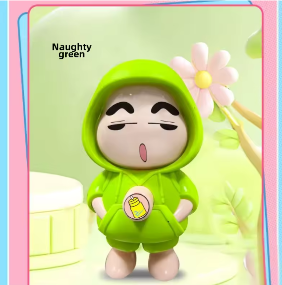 Cute Hoodie Baby Keychain Figurine – Winking & Angry Expressions | Collectible Toy & Bag Charm (Green, Purple, Yellow)