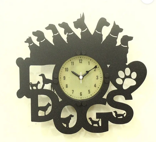 Paw-some Dogs Backlight Wall Clock – Glow-in-the-Dark Decor for Pet Lovers & Dog Parents (12 Inch)
