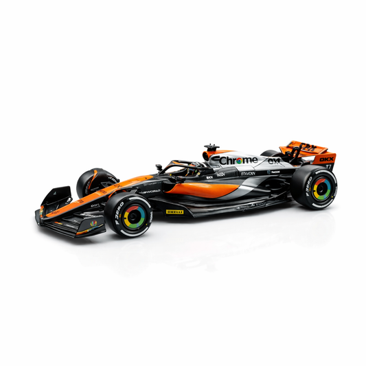 McLaren MCL60 OP81 1:43 Scale Model Car by Bburago | 2023 British Grand Prix Edition | Oscar Piastri F1 Diecast Car | Collectible Racing Car Model