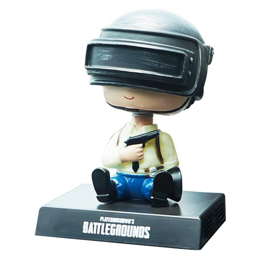 PUBG Boy PVC Bobblehead + Phone Holder + Number Stickers | Online Multiplayer Battle Game |