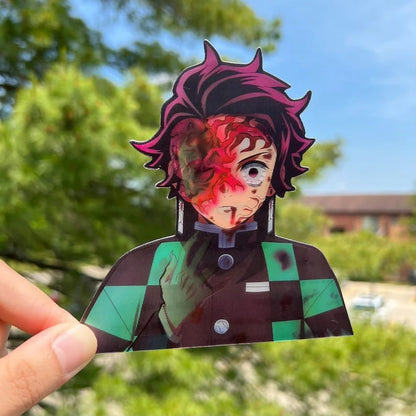 Demon Slayer Tanjiro Kamado 3D Lenticular Motion Sticker – Anime Peeker Decal