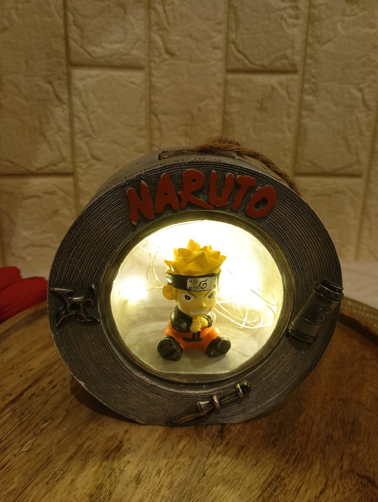 Naruto Anime Barrel Lamp – Shinobi Night Light for Home Décor | 14 cm