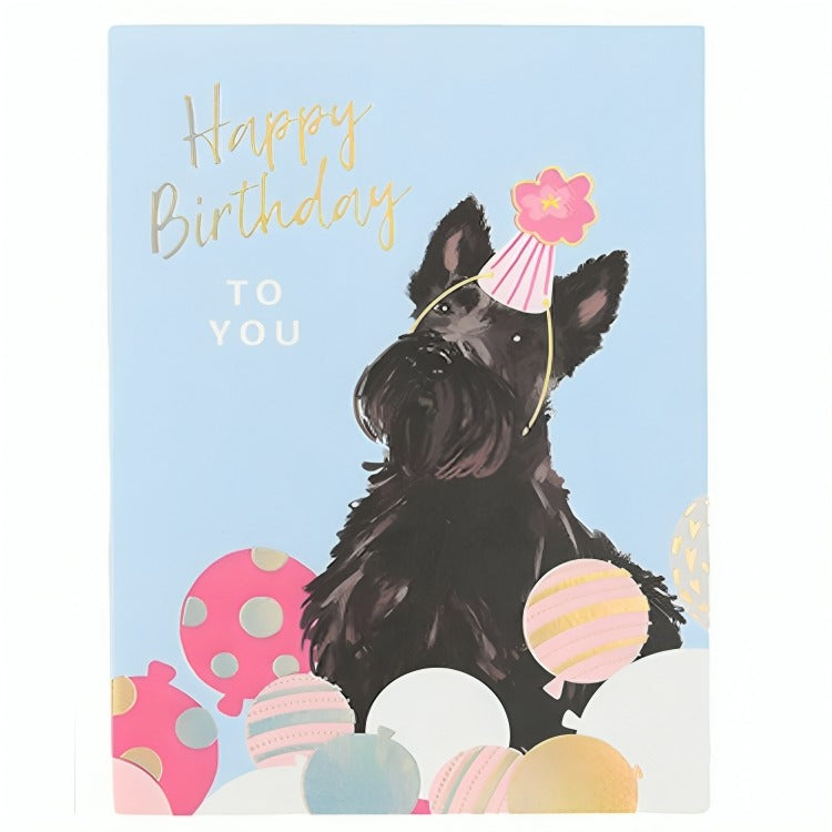 Adorable Dog Print Greeting Card - Assorted - Set Of 5