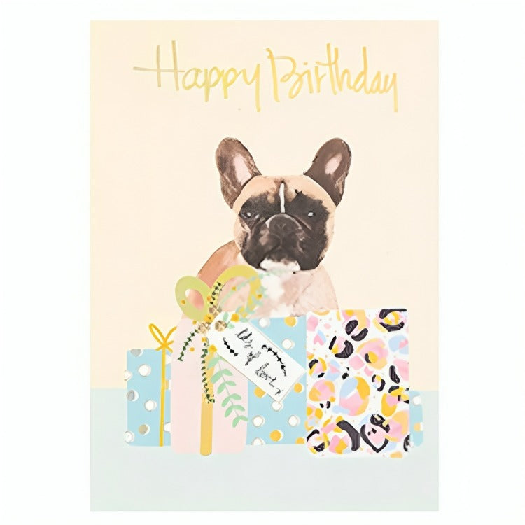 Adorable Dog Print Greeting Card - Assorted - Set Of 5