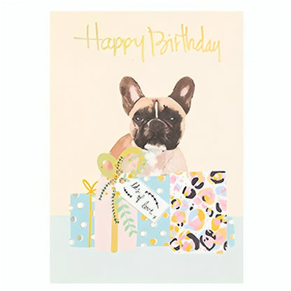 Adorable Dog Print Greeting Card - Assorted - Set Of 5