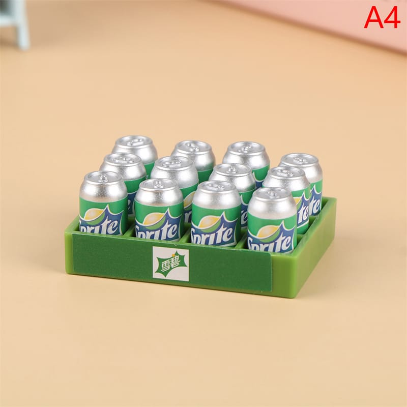 Miniature Drink Crate – Tiny Bottle Set for Dollhouses, Décor & Collectors