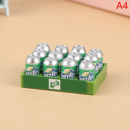Miniature Drink Crate – Tiny Bottle Set for Dollhouses, Décor & Collectors