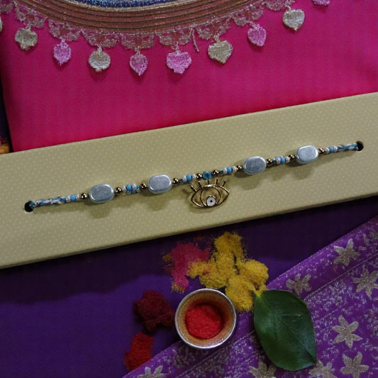 Evil Eye Rakhi – Stylish Protection Thread for Brother with Gift Pack