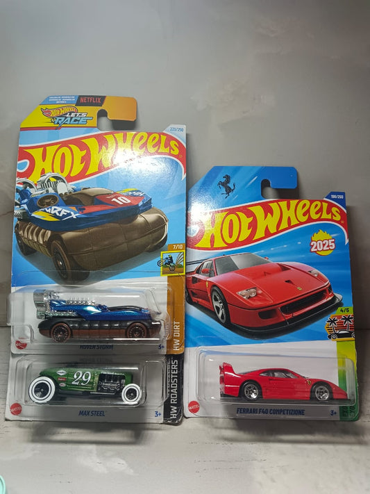 Hot Wheels 1:64 Scale Diecast Car – Collectible Toy Car for Kids & Adults (Set of 3)
