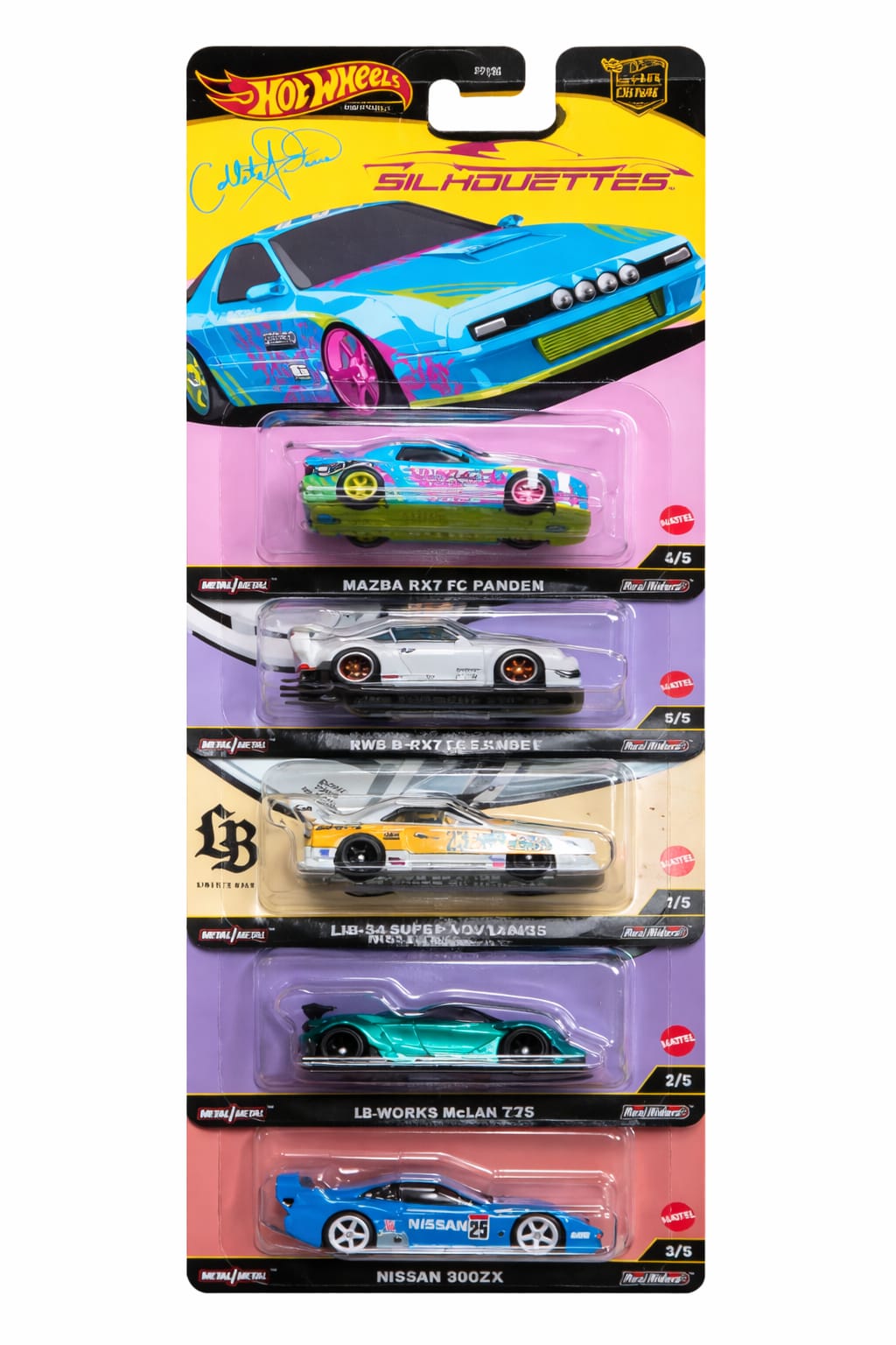 Hot Wheels Car Culture Silhouettes Premium Set of 5 – Imported Die-Cast Collector Cars with Real Riders(COD NOT AVAILABLE)