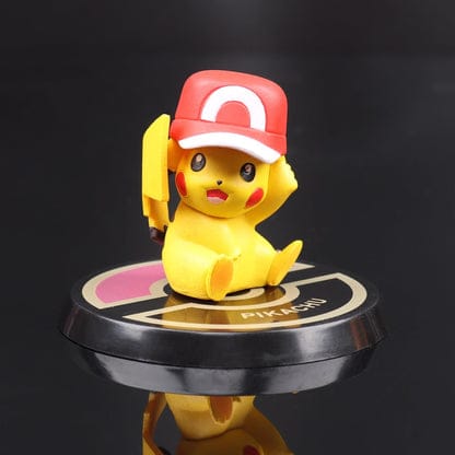 Pokemon Pikachu Mini Figure with Cap | Cute Cartoon Collectible Toy | Desk Decor | Kids Gift | 6 cm Figure
