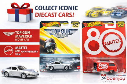Hot Wheels Premium Die-Cast Cars Set | Top Gun Maverick Porsche 911 + Mattel 80 Van | Collectible Metal Cars|COD NOT AVAILABLE