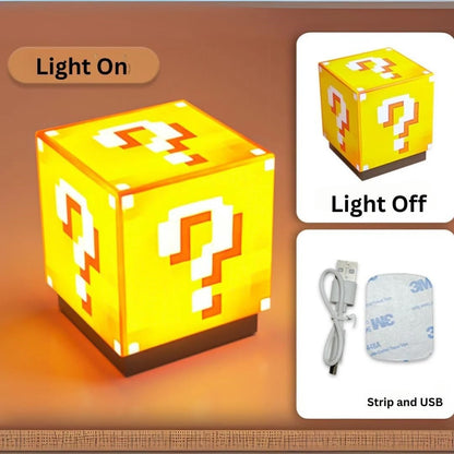 Minecraft Style LED Light Cube (Random Design, 1 Pc) | Glowing Pixel Night Lamp Block | Gaming Room Decor Light | Gift for Kids & Gamers