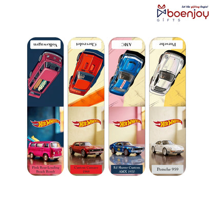 Hotwheels Bookmark Set of 10-8 Magnetic Bookmarks + 2 Paper Bookmarks for Book Lovers, Aesthetic Bookmarks, Magnetic Bookmarks for Readers (11 x 2.9 cm)