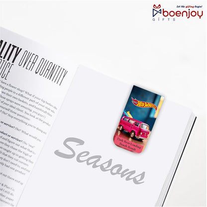 Hotwheels Bookmark Set of 10-8 Magnetic Bookmarks + 2 Paper Bookmarks for Book Lovers, Aesthetic Bookmarks, Magnetic Bookmarks for Readers (11 x 2.9 cm)
