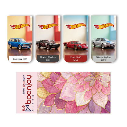 Hotwheels Bookmark Set of 10-8 Magnetic Bookmarks + 2 Paper Bookmarks for Book Lovers, Aesthetic Bookmarks, Magnetic Bookmarks for Readers (11 x 2.9 cm)