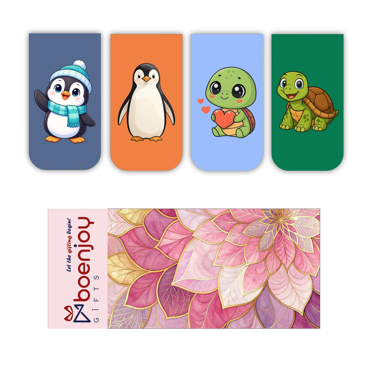 Sea Animal Bookmark Set of 10 – 8 Magnetic Bookmarks + 2 Paper Bookmarks for Book Lovers, Aesthetic Bookmarks, Magnetic Bookmarks for Readers (11 x 2.9 cm)