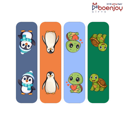 Sea Animal Bookmark Set of 10 – 8 Magnetic Bookmarks + 2 Paper Bookmarks for Book Lovers, Aesthetic Bookmarks, Magnetic Bookmarks for Readers (11 x 2.9 cm)