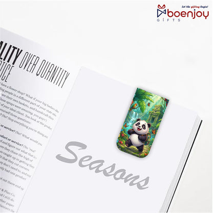 Panda Bookmark Set of 10-8 Magnetic Bookmarks + 2 Paper Bookmarks for Book Lovers, Aesthetic Bookmarks, Magnetic Bookmarks for Readers (11 x 2.9 cm)