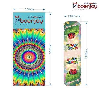 Lucky Charm Bookmark Set of 10-8 Magnetic Bookmarks + 2 Paper Bookmarks for Book Lovers, Aesthetic Bookmarks, Magnetic Bookmarks for Readers (11 x 2.9 cm)