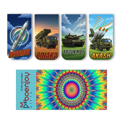 Defence Warriors Bookmark Set of 10-8 Magnetic Bookmarks + 2 Paper Bookmarks for Book Lovers, Aesthetic Bookmarks, Magnetic Bookmarks for Readers (11 x 2.9 cm)