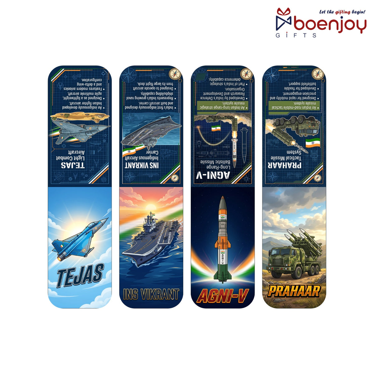 Defence Warriors Bookmark Set of 10-8 Magnetic Bookmarks + 2 Paper Bookmarks for Book Lovers, Aesthetic Bookmarks, Magnetic Bookmarks for Readers (11 x 2.9 cm)