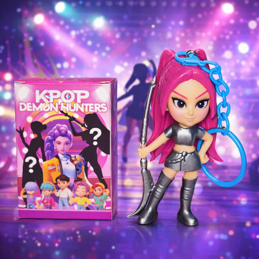 K Pop Demon Hunters Surprise Keychain | Random Anime Style Figure Key Ring Collectible Gift